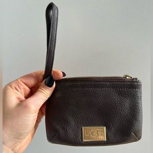 Small brown Ugg wristlet